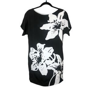Banana Republic Black white floral Shift dress XXS